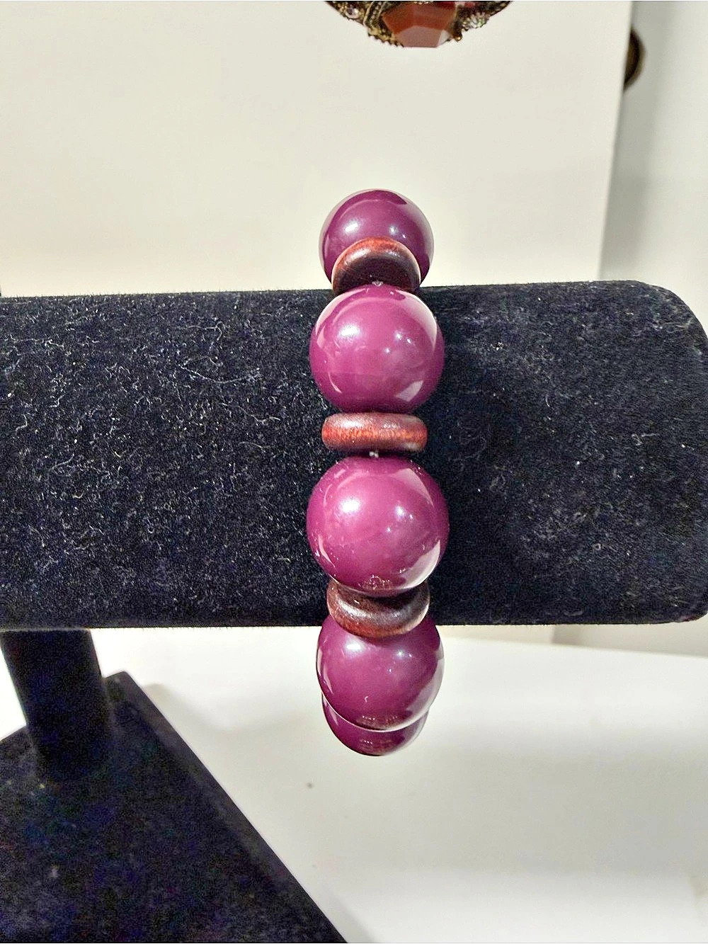 Purple & Brown Beaded Bracelet